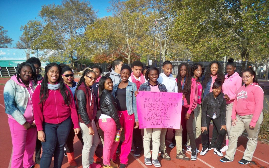 Students at the School For Human Rights Raise Money For Breast Cancer Awareness