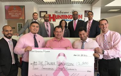 Huntington Honda and Certi-Care Donate $5,000 to The Maurer Foundation During Breast Cancer Awareness Month