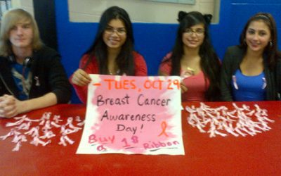 Early College High School Students Sell Breast Cancer Pins For The Maurer Foundation