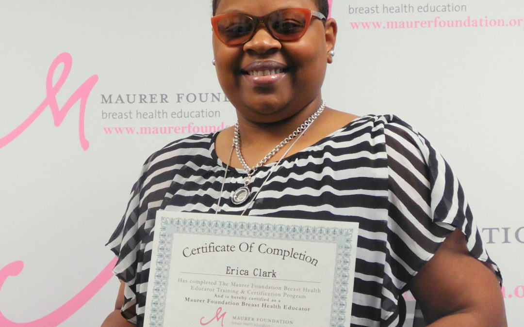 Ohio Resident Certified as a Maurer Foundation Breast Health Educator