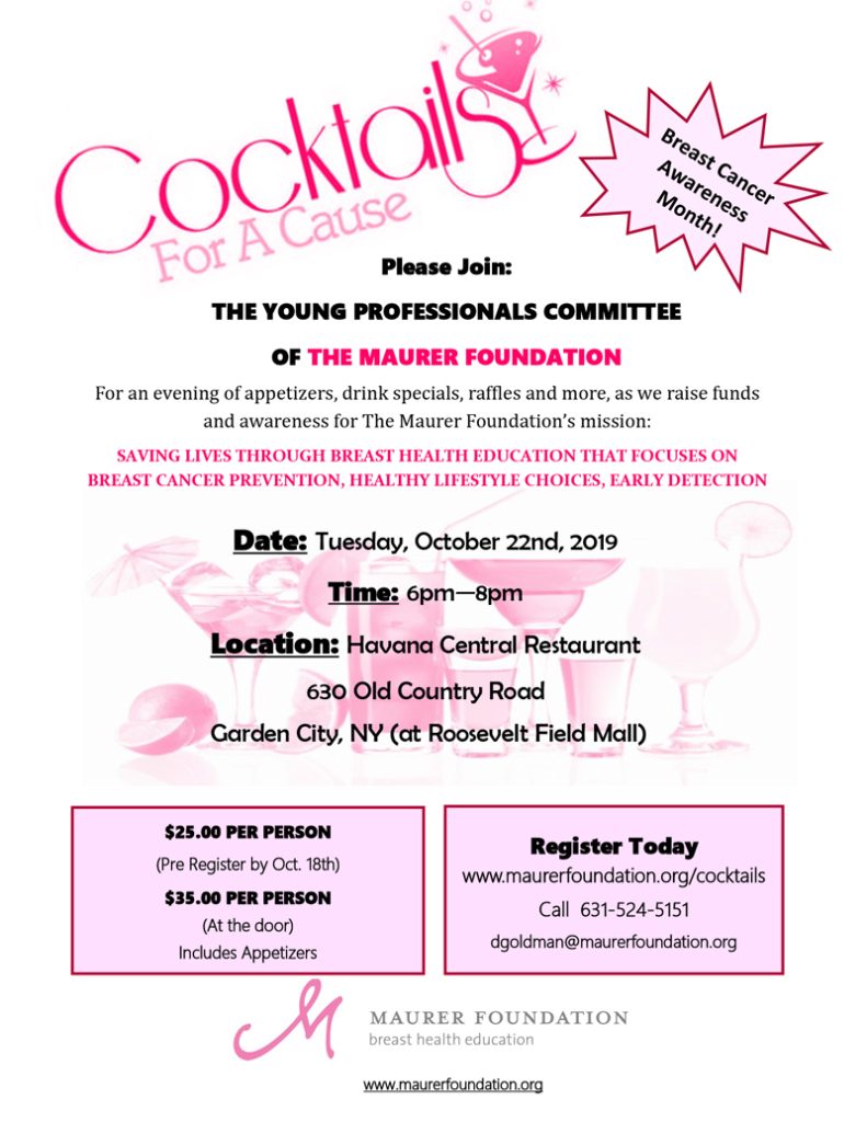 Cocktails For A Cause Oct. 22nd