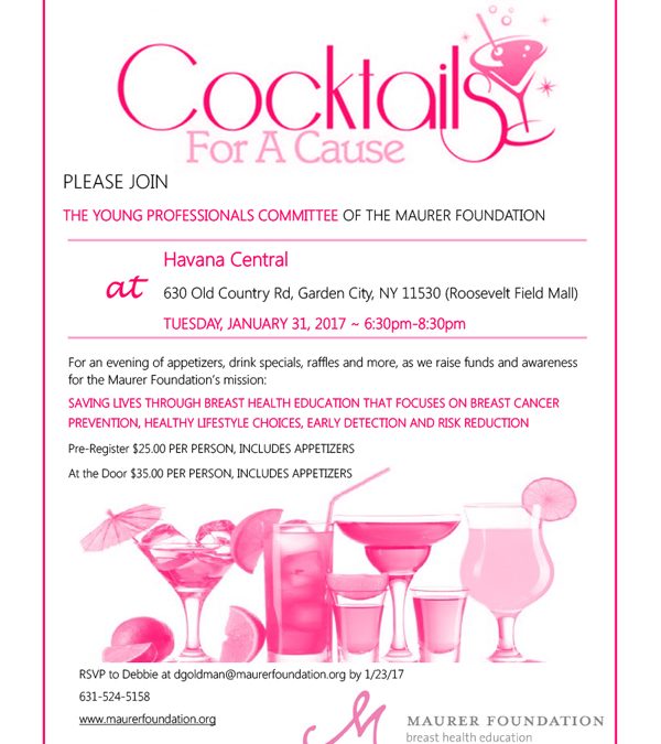 Cocktails For A Cause Event on January 31